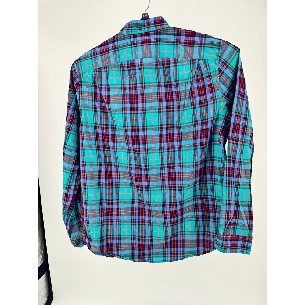 Gap Plaid Lot Shirts Mens XL Multicolor Teal Red Cotton Bundle 2 Pack Button Up - Picture 15 of 16